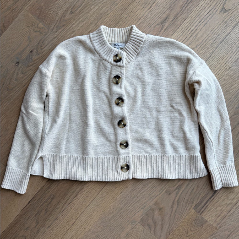 Madewell Cream Button-Up Sweater sz XS